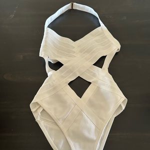 NWOT Fashion Nova white one piece swimsuit
